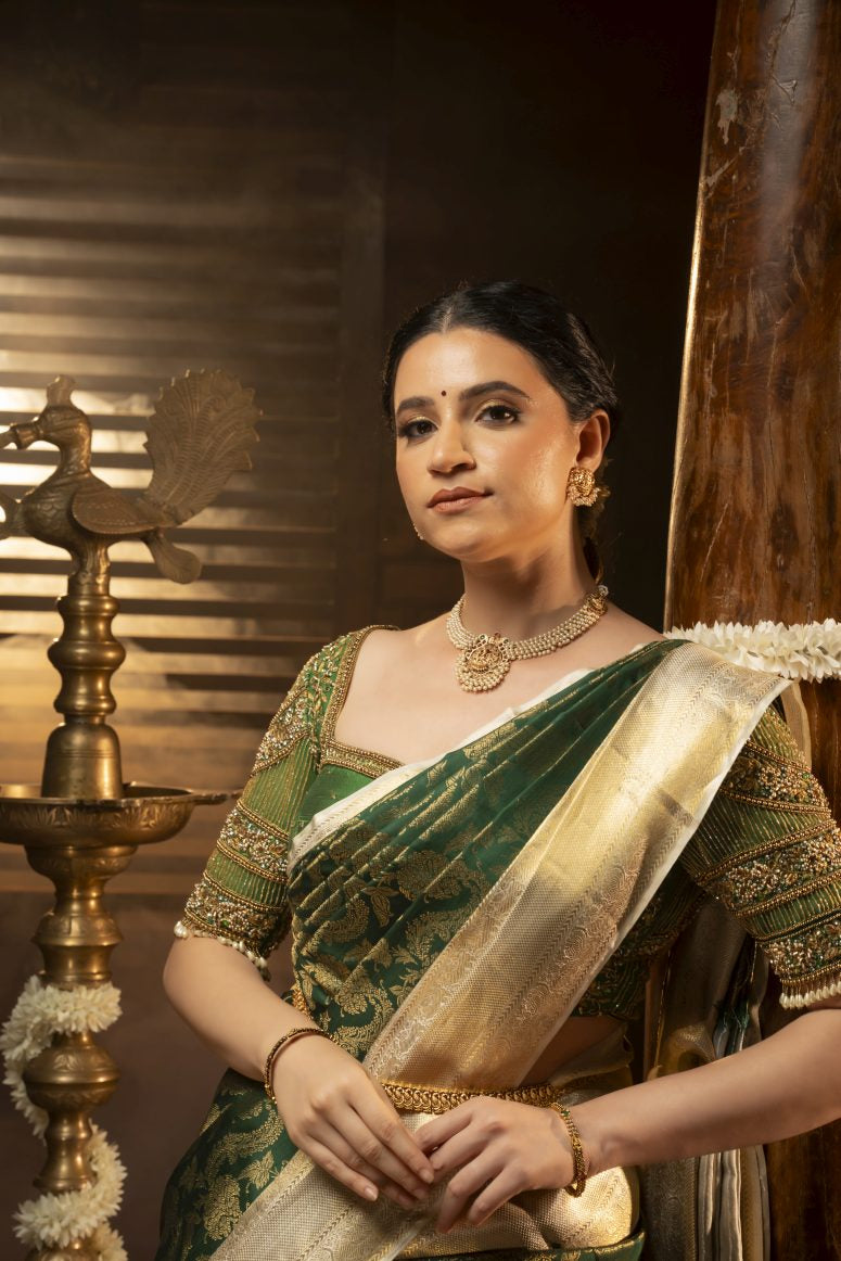 Pure Kanchipuram Silk Saree.