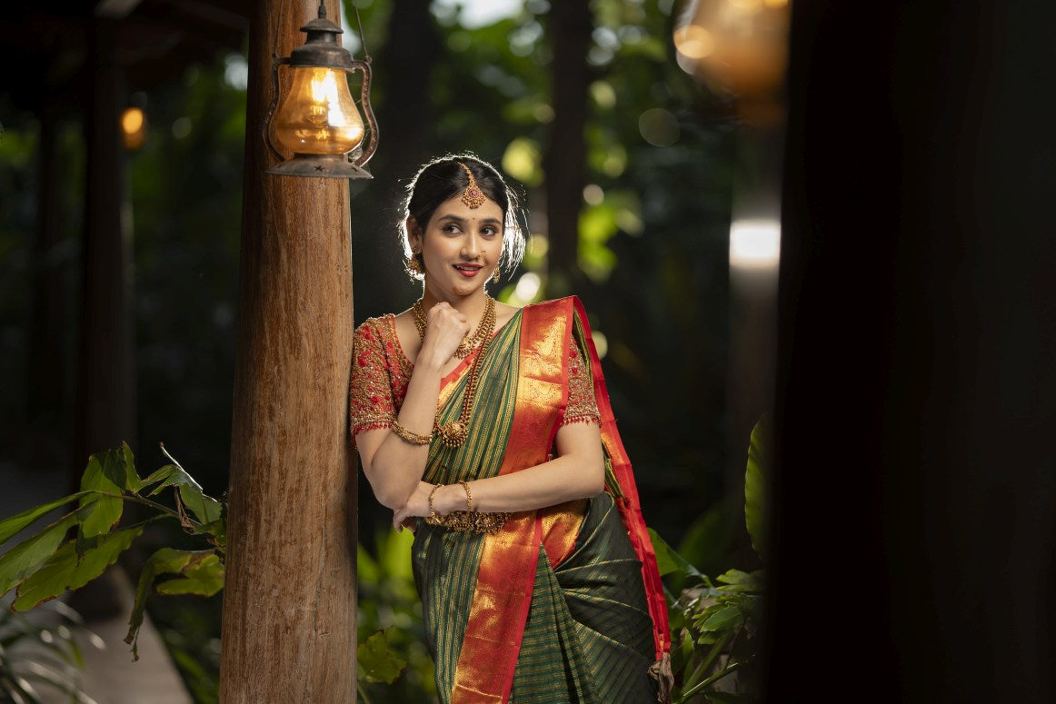 Pure Kanchipuram Silk Saree.