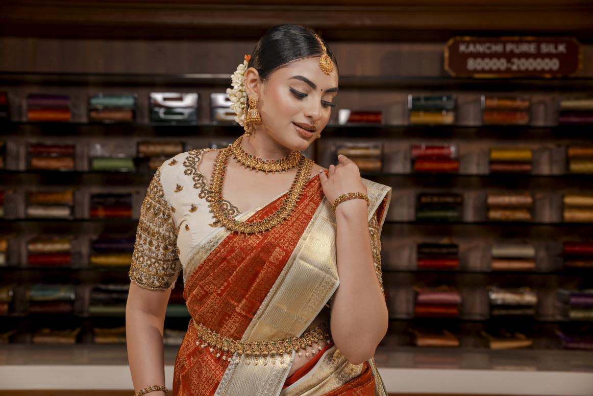 Pure Kanchipuram Silk Saree.