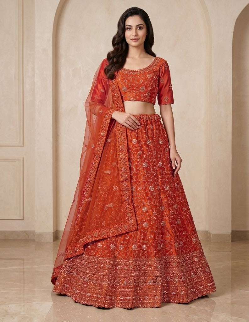 Latest Semi Stitched Lehenga Choli With Dupatta.