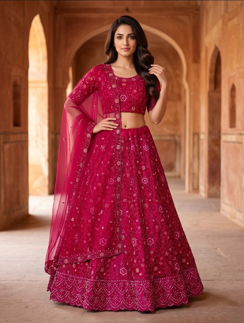 Latest Semi Stitched Lehenga Choli With Dupatta.