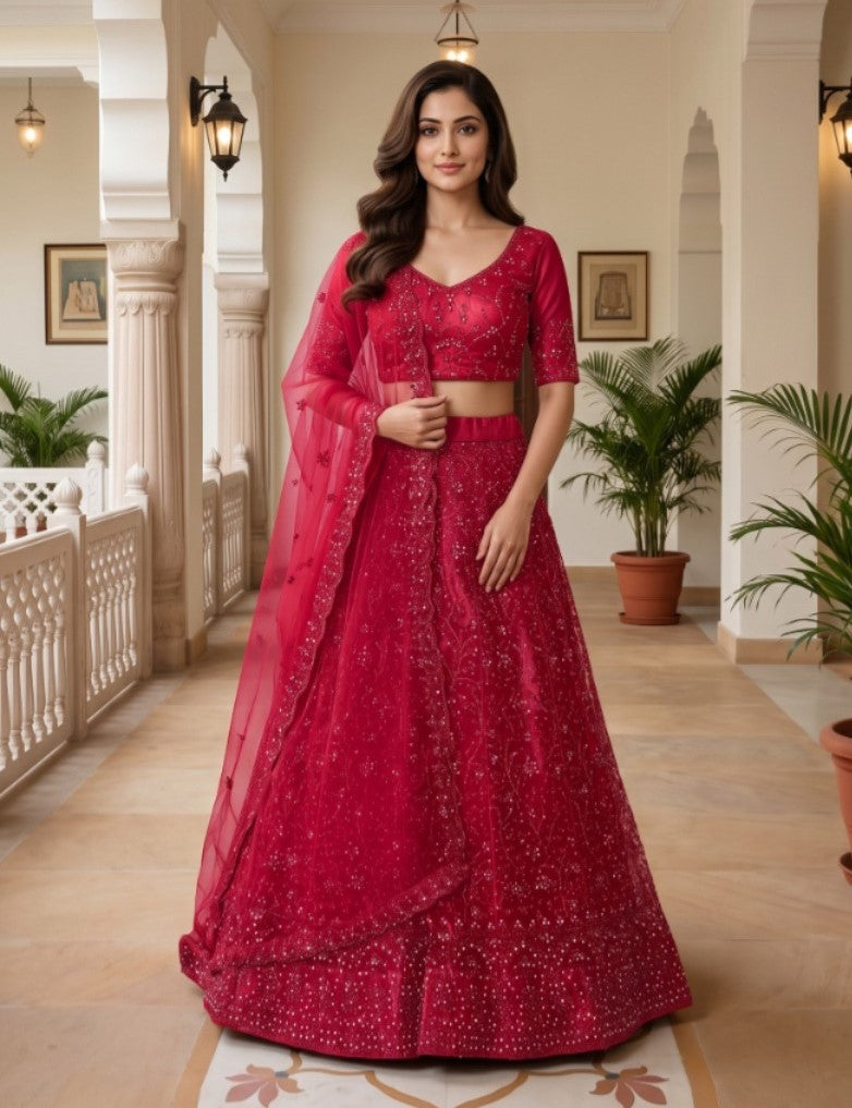 Latest Semi Stitched Lehenga Choli With Dupatta.