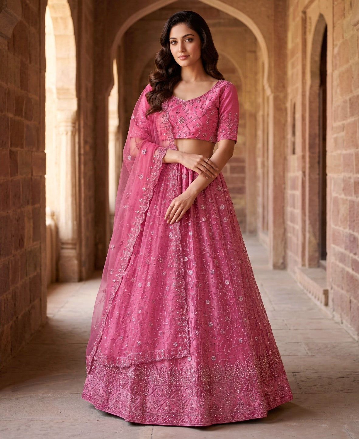 Latest Semi Stitched Lehenga Choli With Dupatta.