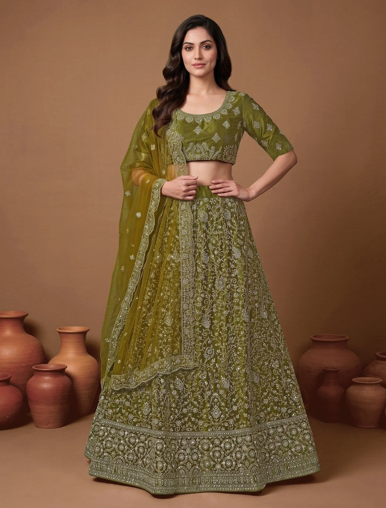 Latest Semi Stitched Lehenga Choli With Dupatta.