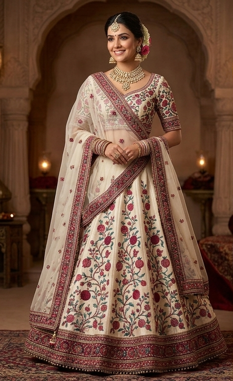 Latest Semi Stitched Velvet Lehenga Choli With Dupatta.