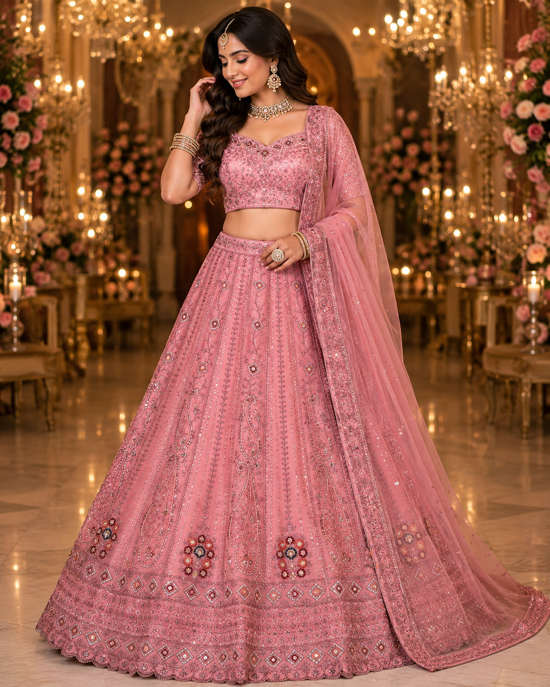 Latest Semi Stitched Lehenga Choli With Dupatta.