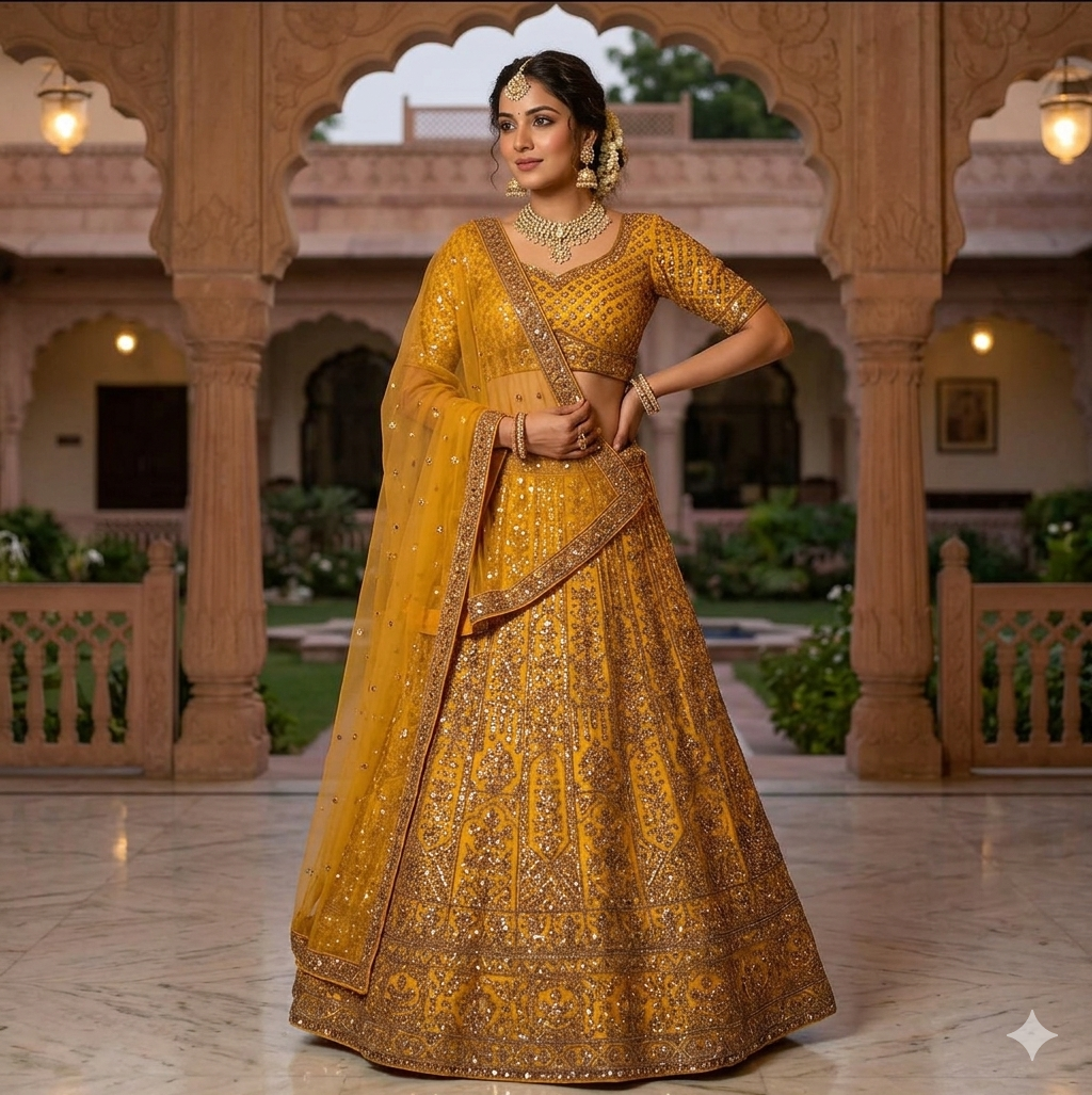 Latest Semi Stitched Lehenga Choli With Dupatta.