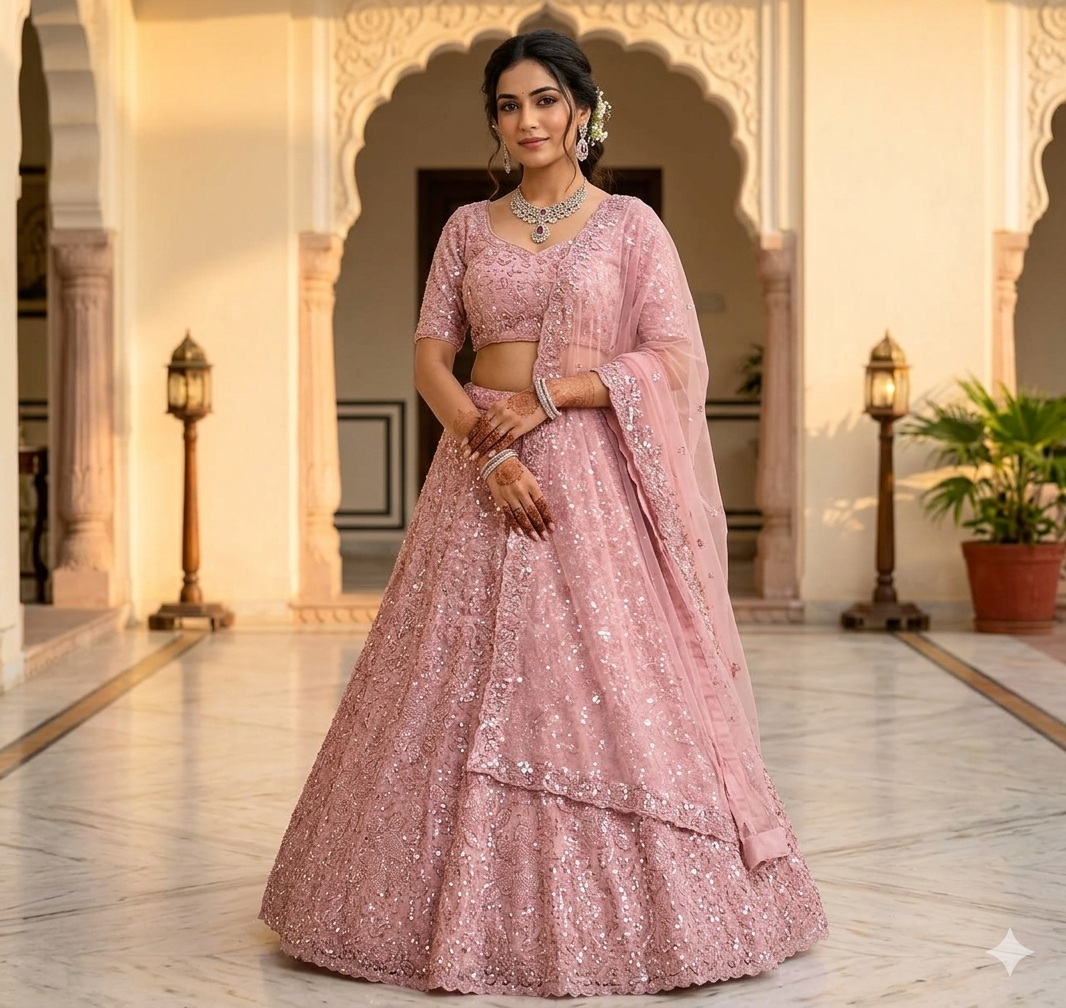 Latest Semi Stitched Lehenga Choli With Dupatta.