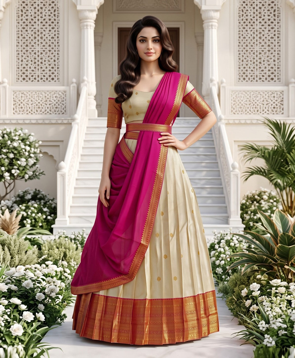 Latest Semi Stitched Lehenga Choli With Dupatta.