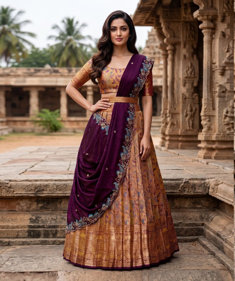 Latest Semi Stitched Lehenga Choli With Dupatta.