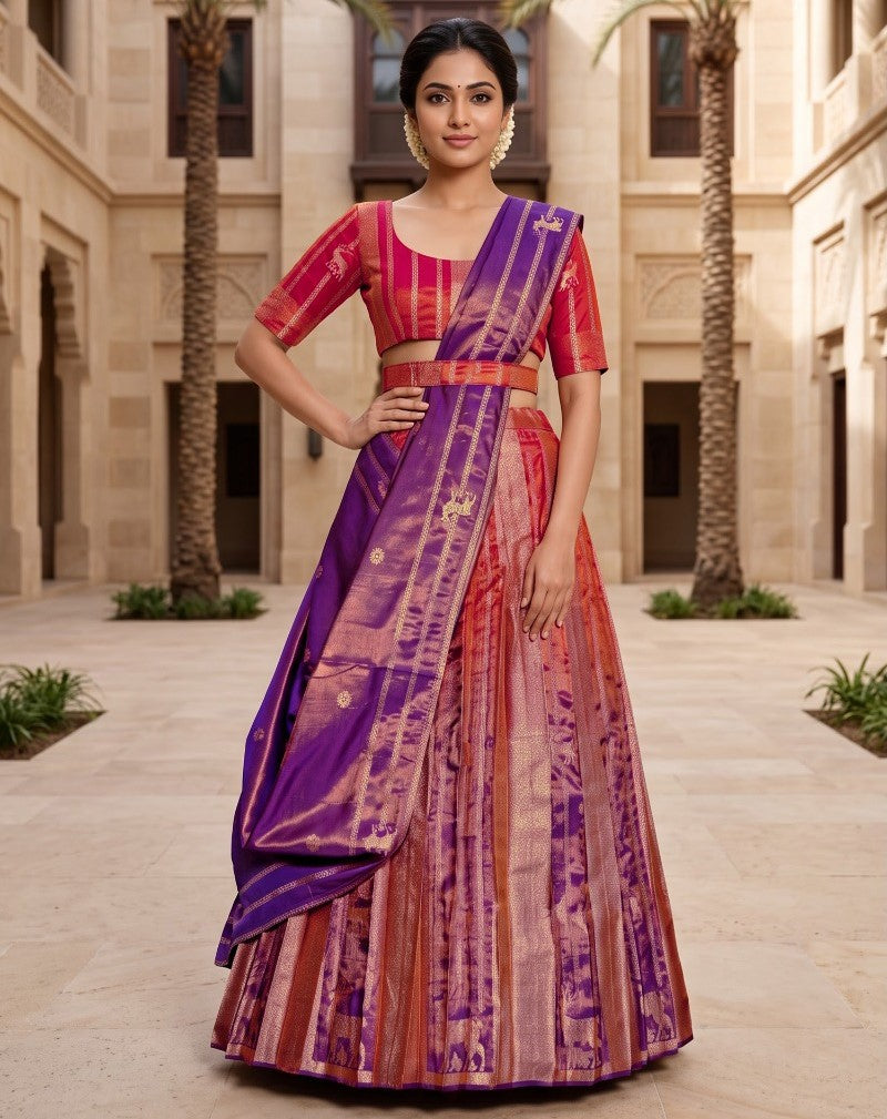 Latest Semi Stitched Lehenga Choli With Dupatta.