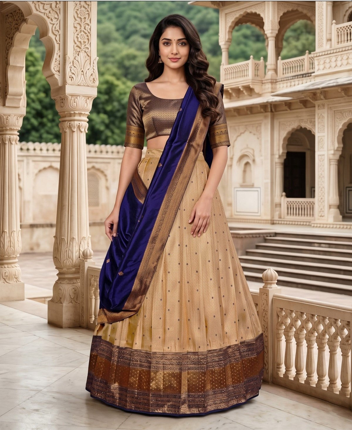 Latest Semi Stitched Lehenga Choli With Dupatta.