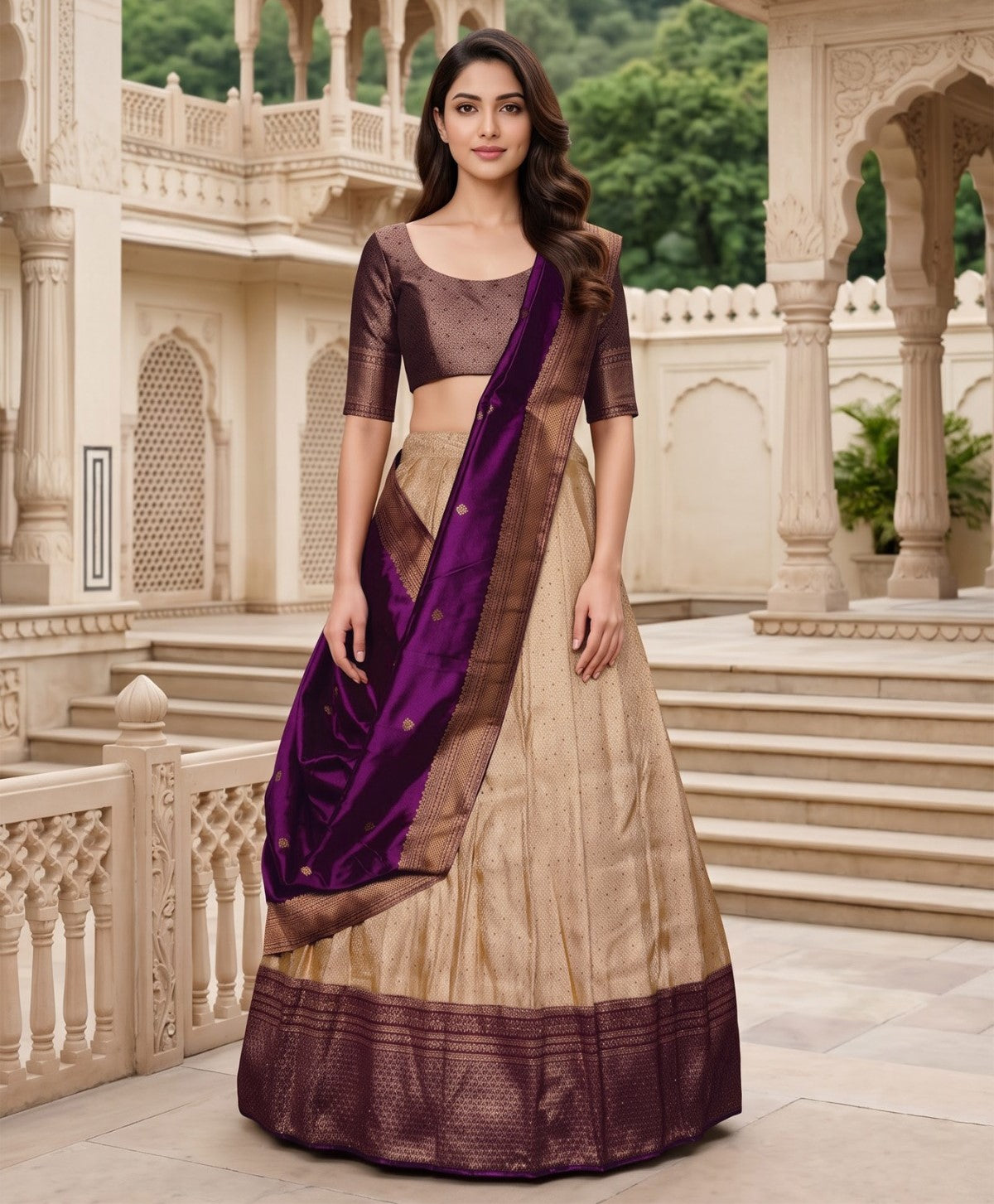 Latest Semi Stitched Lehenga Choli With Dupatta.