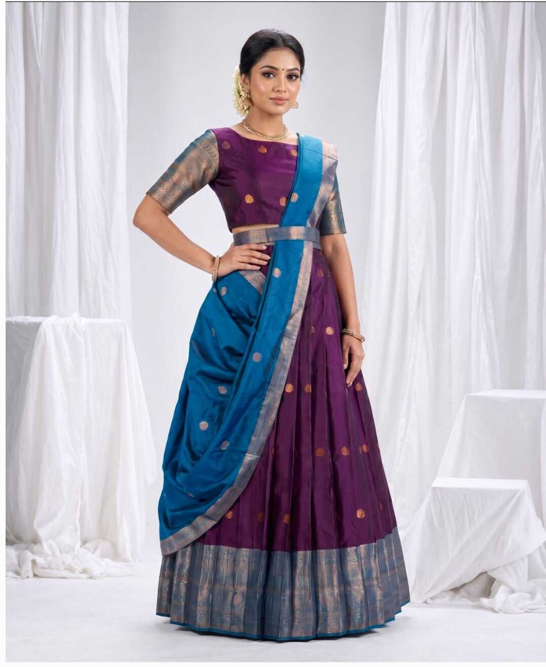 Latest Banarasi Semi Stitched Lehenga Choli With Dupatta