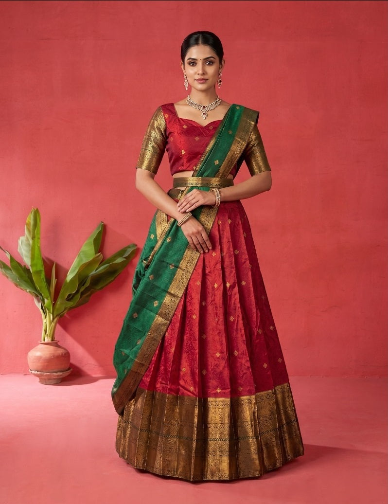 Latest Banarasi Semi Stitched Lehenga Choli With Dupatta