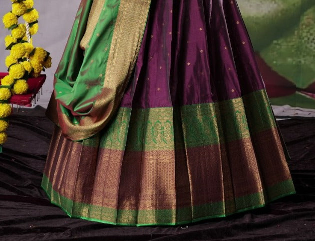 New Semi Stitiched Banarasi Lehenga Choli