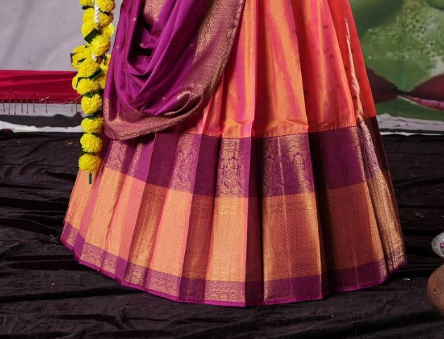 New Semi Stitiched Banarasi Lehenga Choli