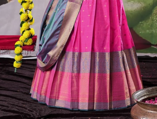 New Semi Stitiched Banarasi Lehenga Choli