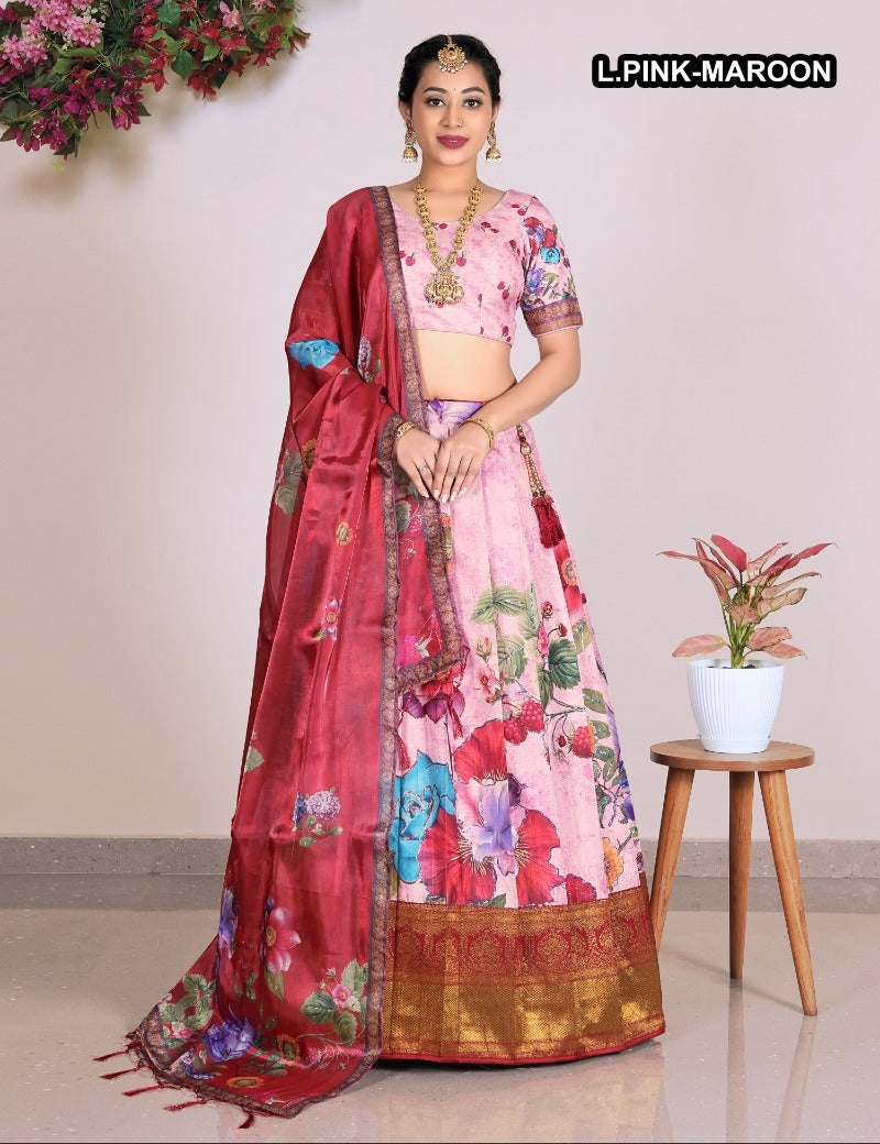 Latest Semi Stitched Lehenga Choli With Dupatta.