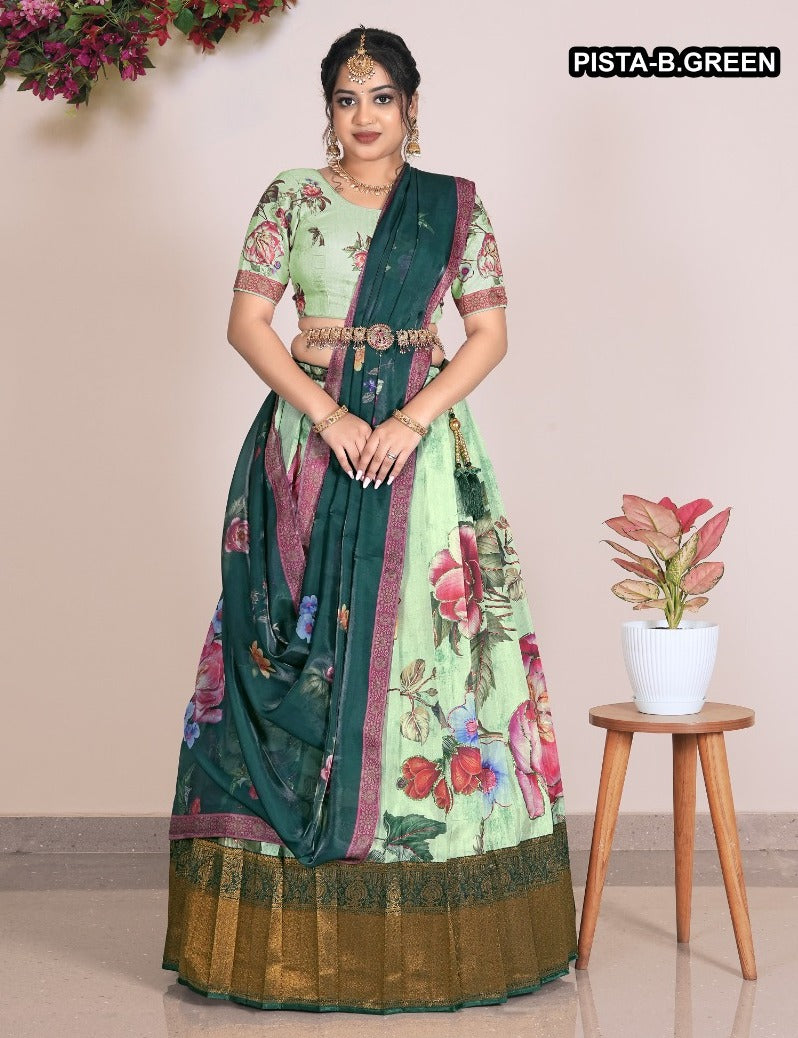 Latest Semi Stitched Lehenga Choli With Dupatta.