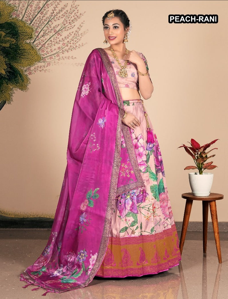 Latest Semi Stitched Lehenga Choli With Dupatta.