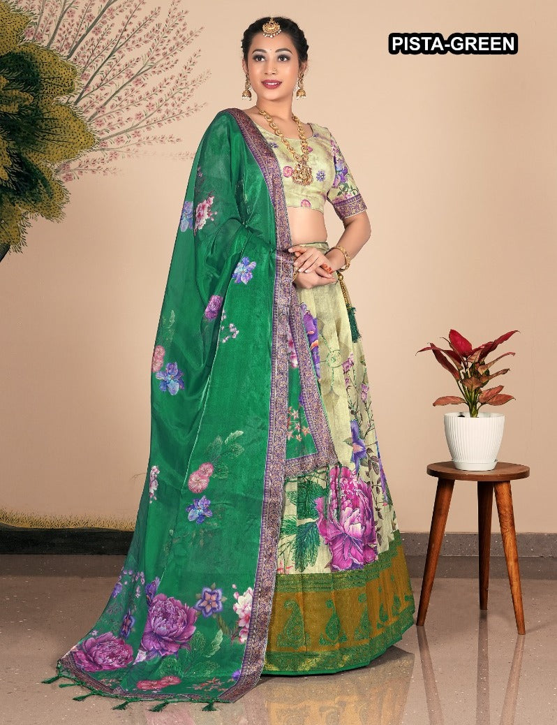 Latest Semi Stitched Lehenga Choli With Dupatta.