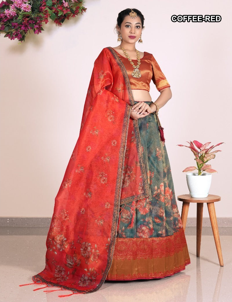 Latest Semi Stitched Lehenga Choli With Dupatta.