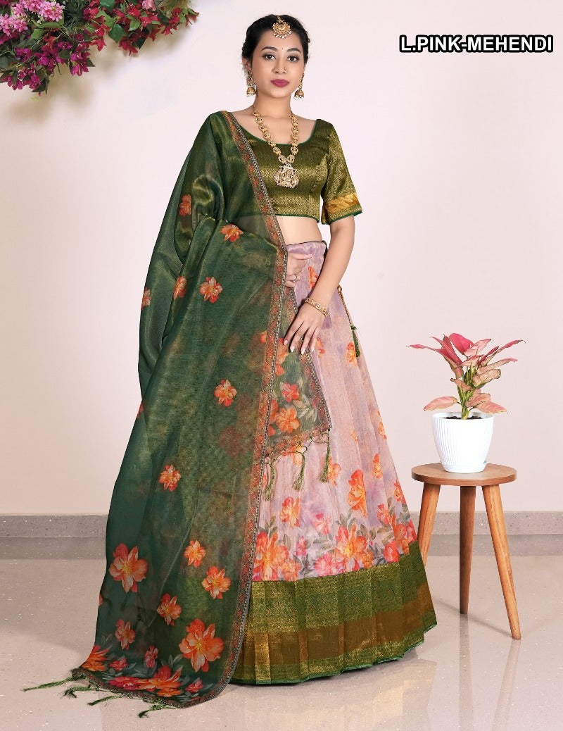 Latest Semi Stitched Lehenga Choli With Dupatta.