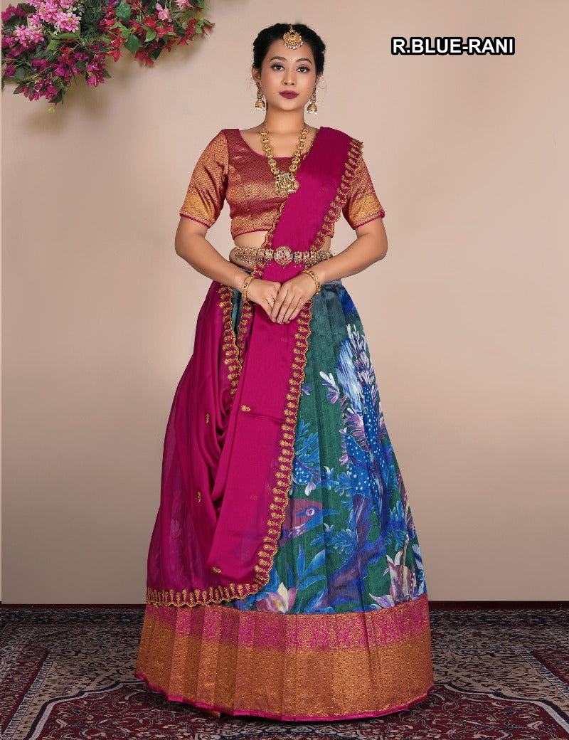 Latest Semi Stitched Lehenga Choli With Dupatta.