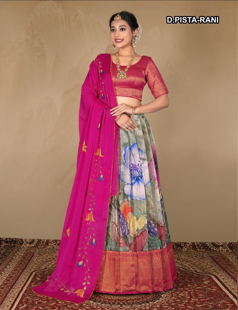 Latest Semi Stitched Lehenga Choli With Dupatta.