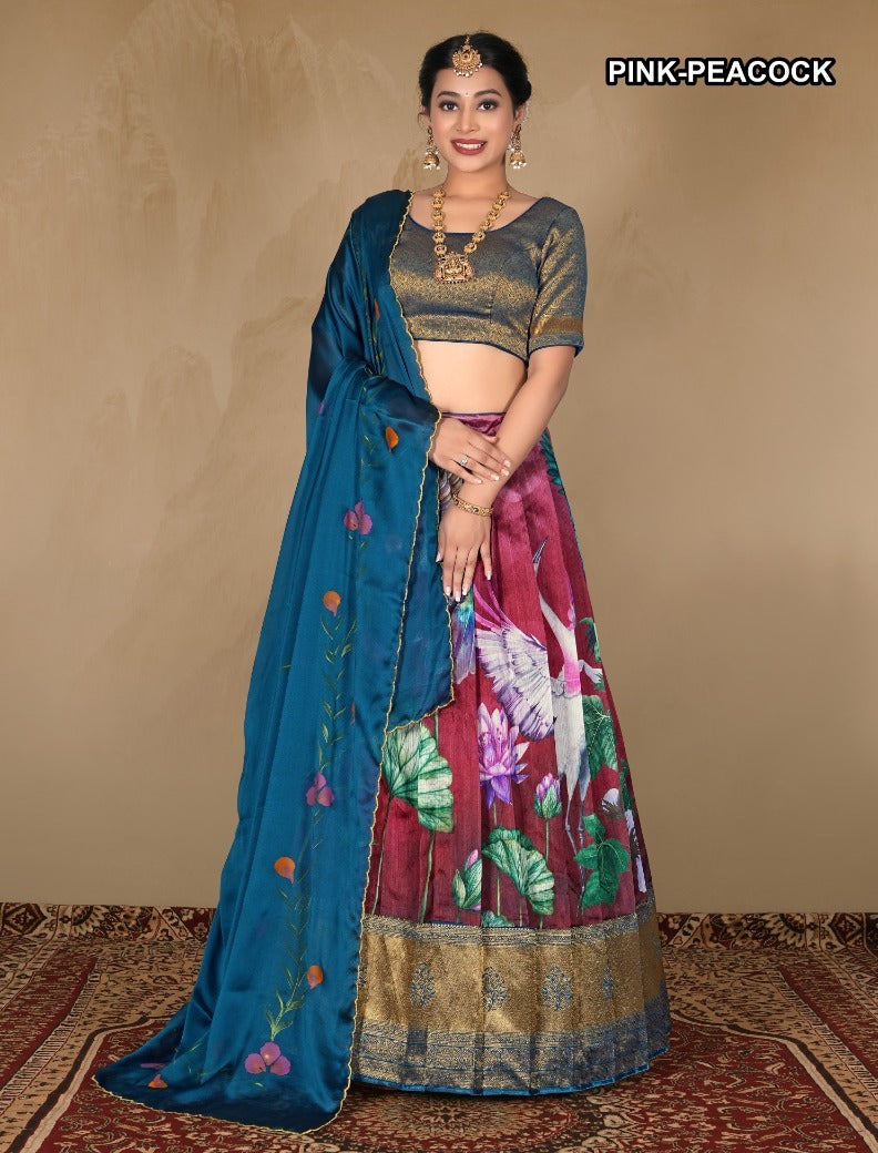 Latest Semi Stitched Lehenga Choli With Dupatta.