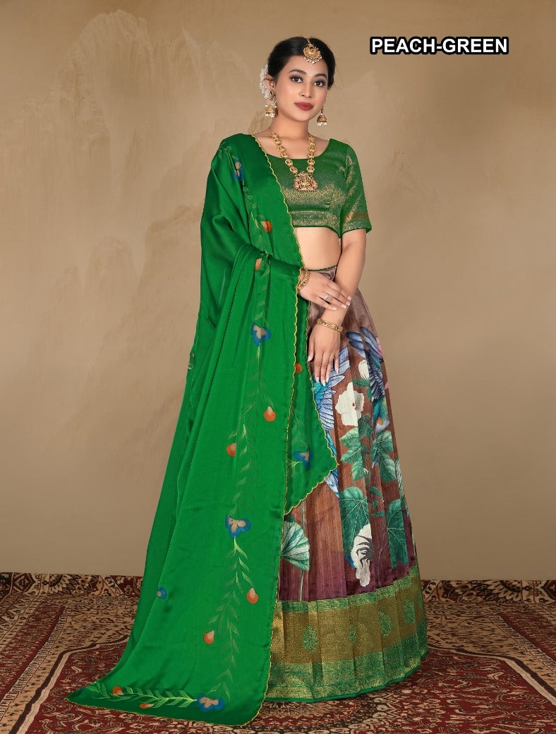 Latest Semi Stitched Lehenga Choli With Dupatta.