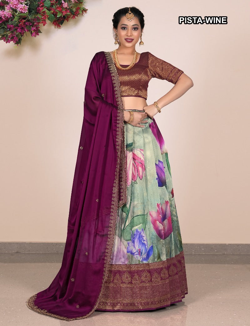 Latest Semi Stitched Lehenga Choli With Dupatta.