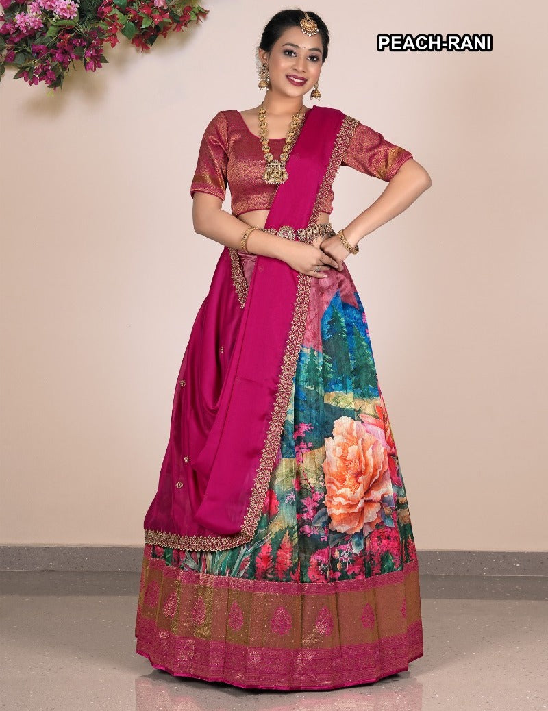 Latest Semi Stitched Lehenga Choli With Dupatta.
