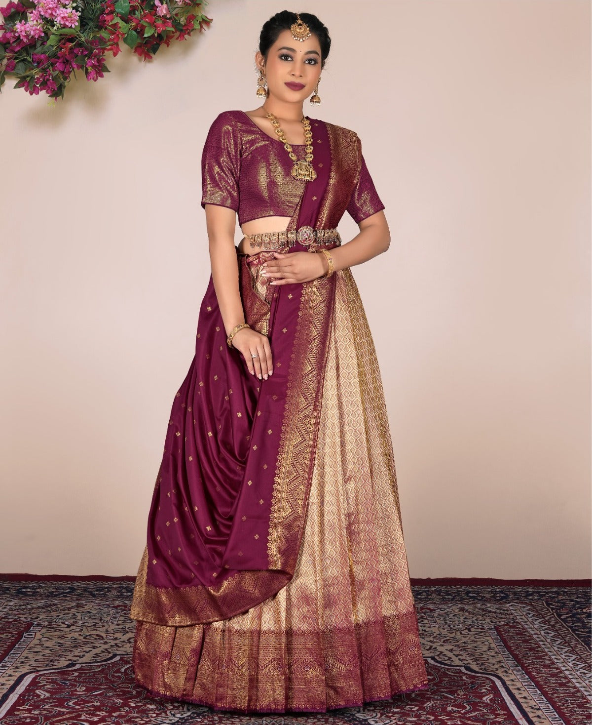 Latest Semi Stitched Lehenga Choli With Dupatta.