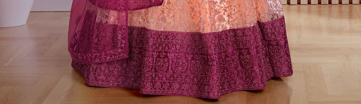 New Wedding and Festival Semi Stitiched Netted Lehenga Choli