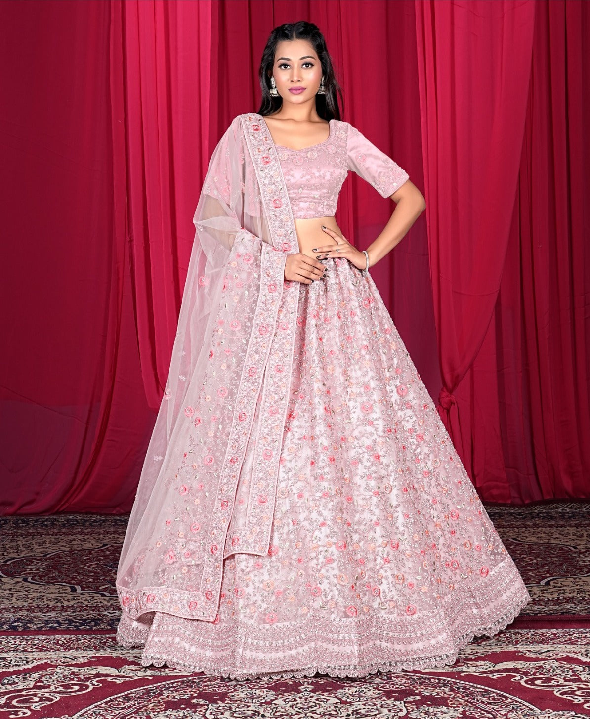 Latest Semi Stitched Lehenga Choli With Dupatta.