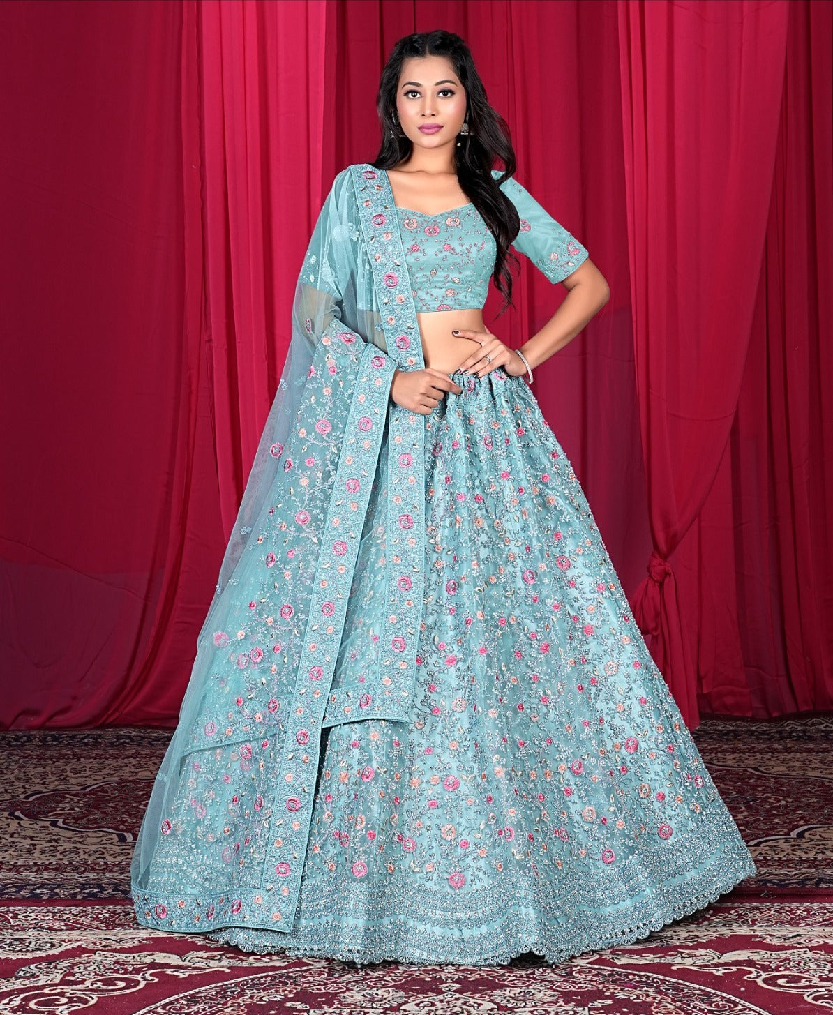 Latest Semi Stitched Lehenga Choli With Dupatta.