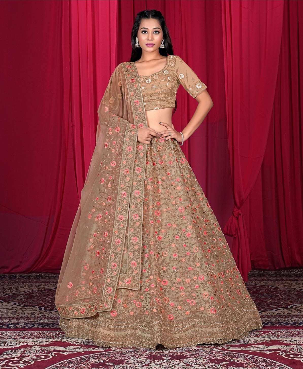 Latest Semi Stitched Lehenga Choli With Dupatta.