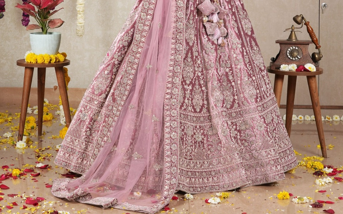 New Semi Stitiched Velvet Bridal Lehenga Choli