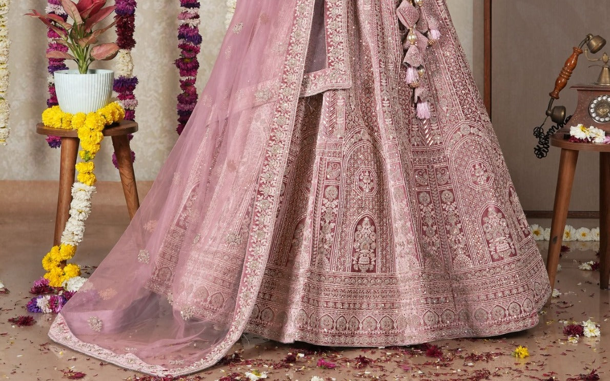 New Semi Stitiched Velvet Bridal Lehenga Choli