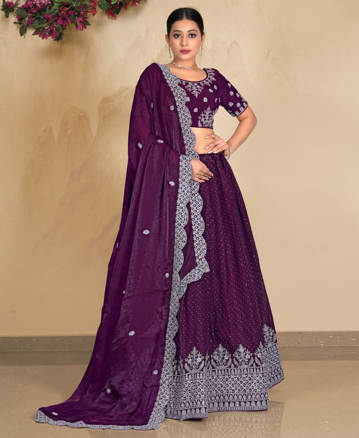 Latest Semi Stitched Lehenga Choli With Dupatta.