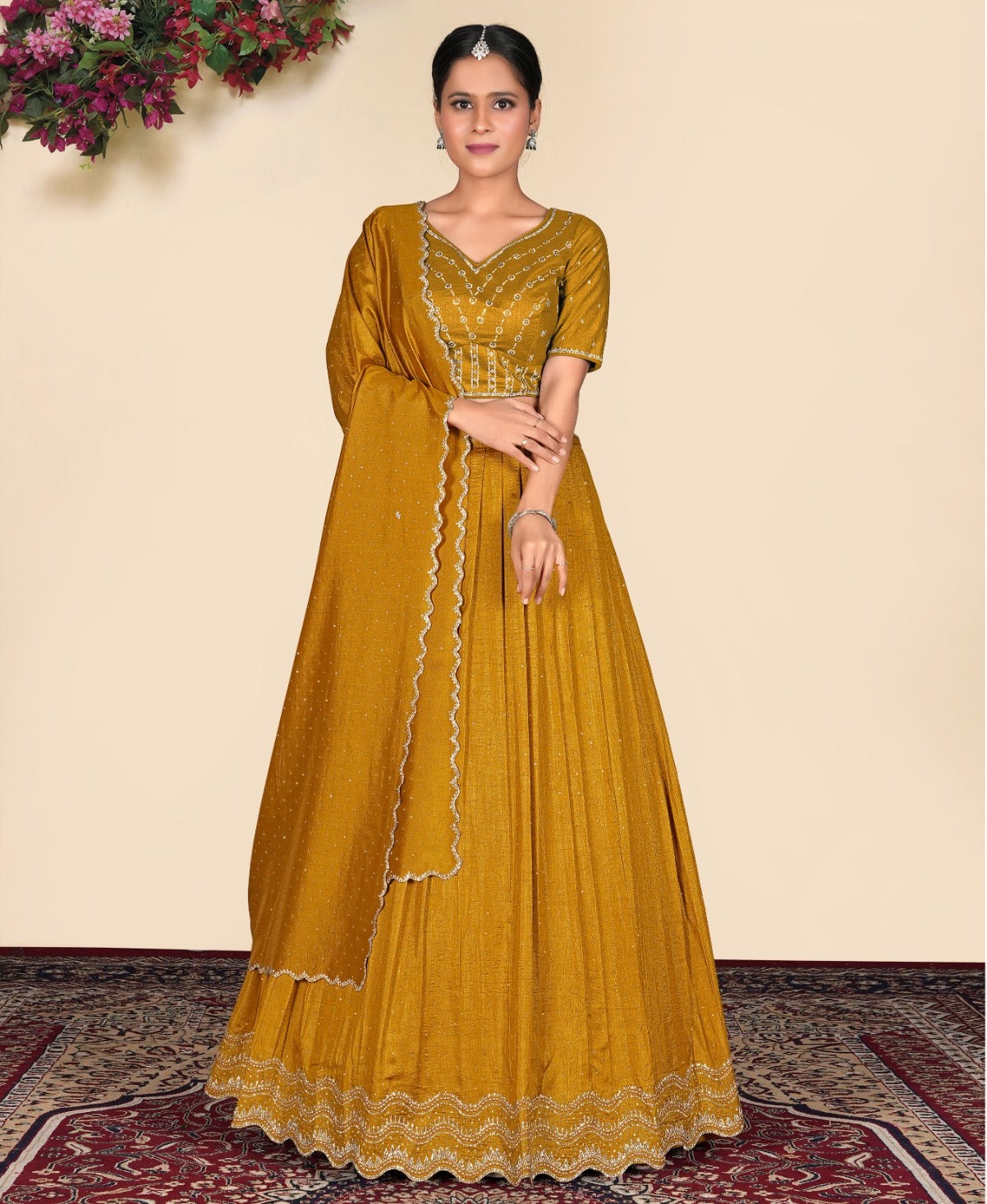 Latest Semi Stitched Lehenga Choli With Dupatta.