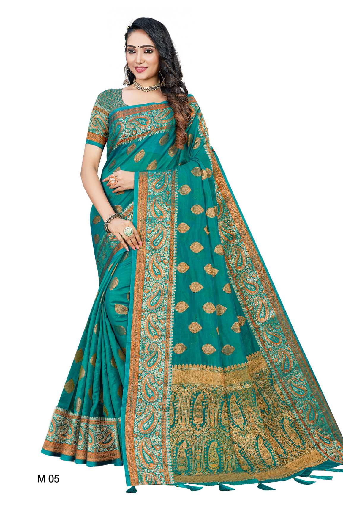 DESIGNER ORGANZA SAREE WITH RICH PALLU AND FANCY BORDER