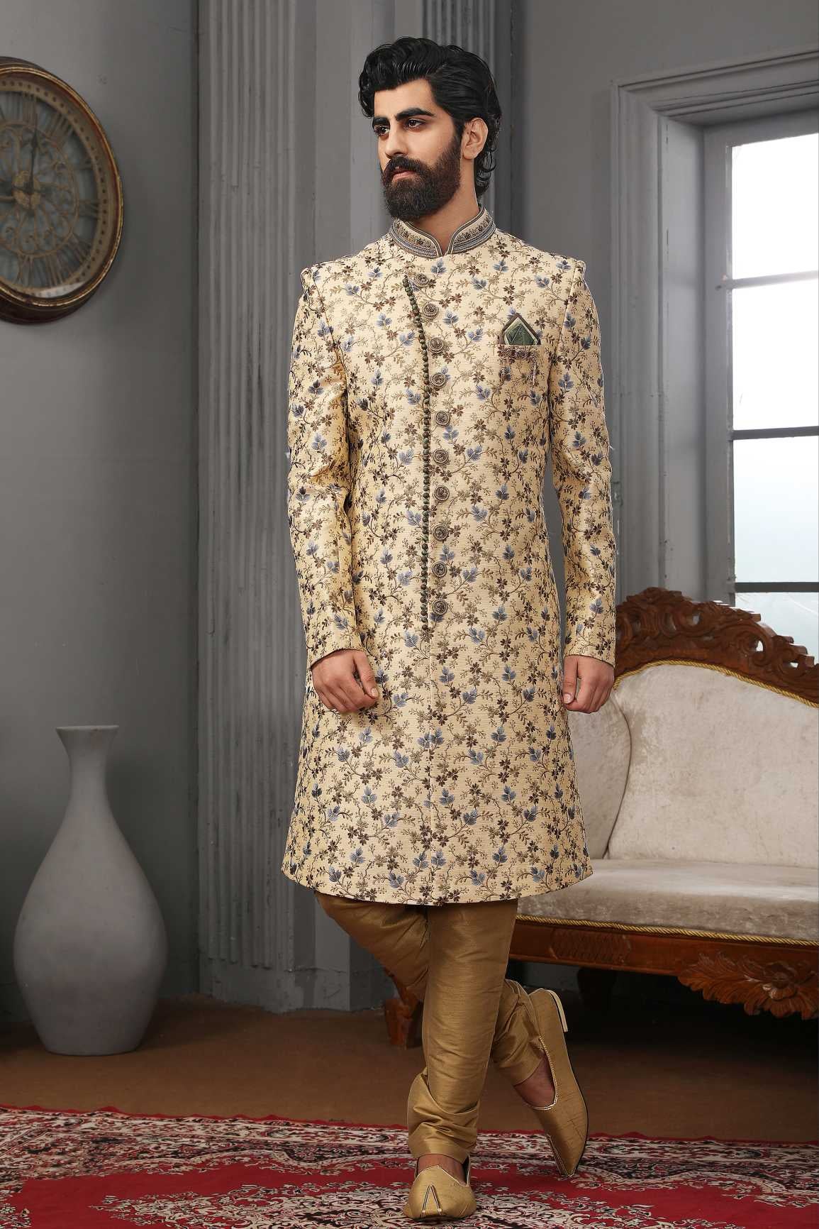 latest Indo Westren Ethnic Wedding Sherwani's