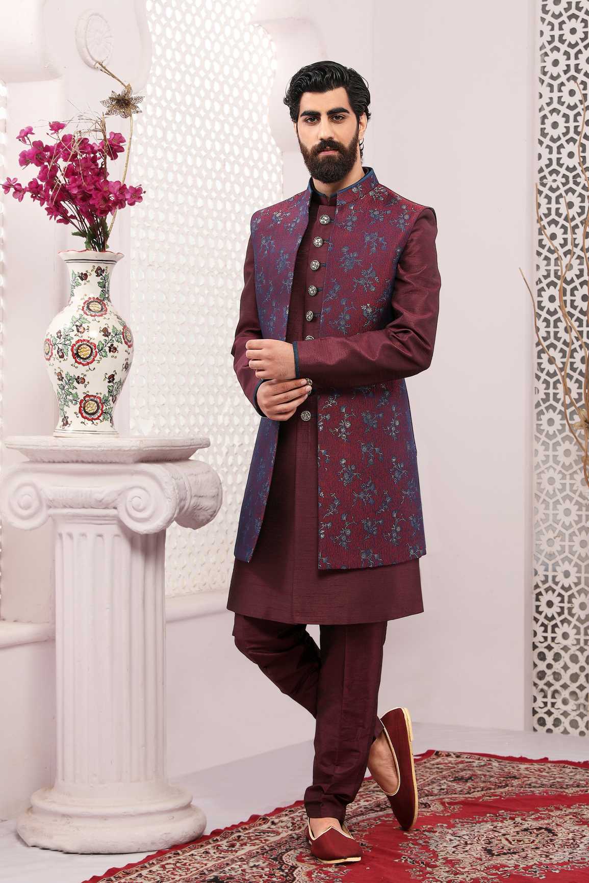 latest Indo Westren Ethnic Wedding Sherwani's - Main Image