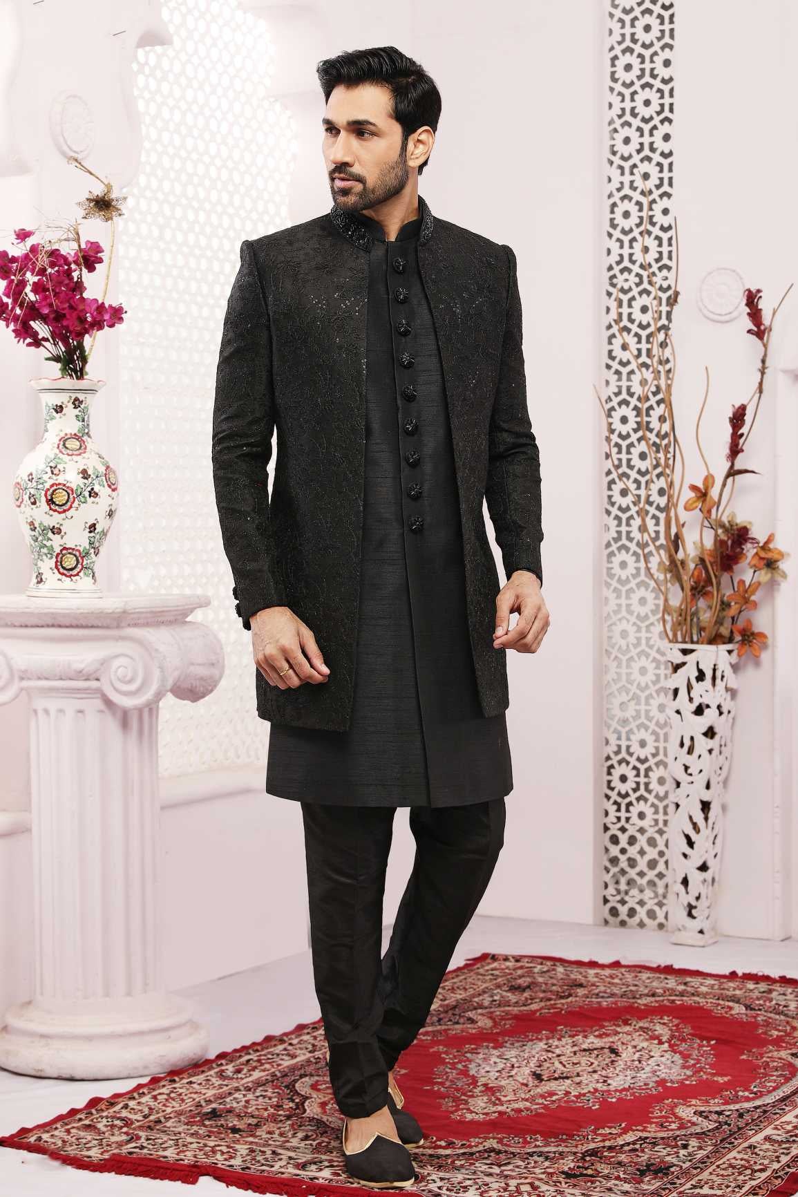 latest Indo Westren Ethnic Wedding Sherwani's