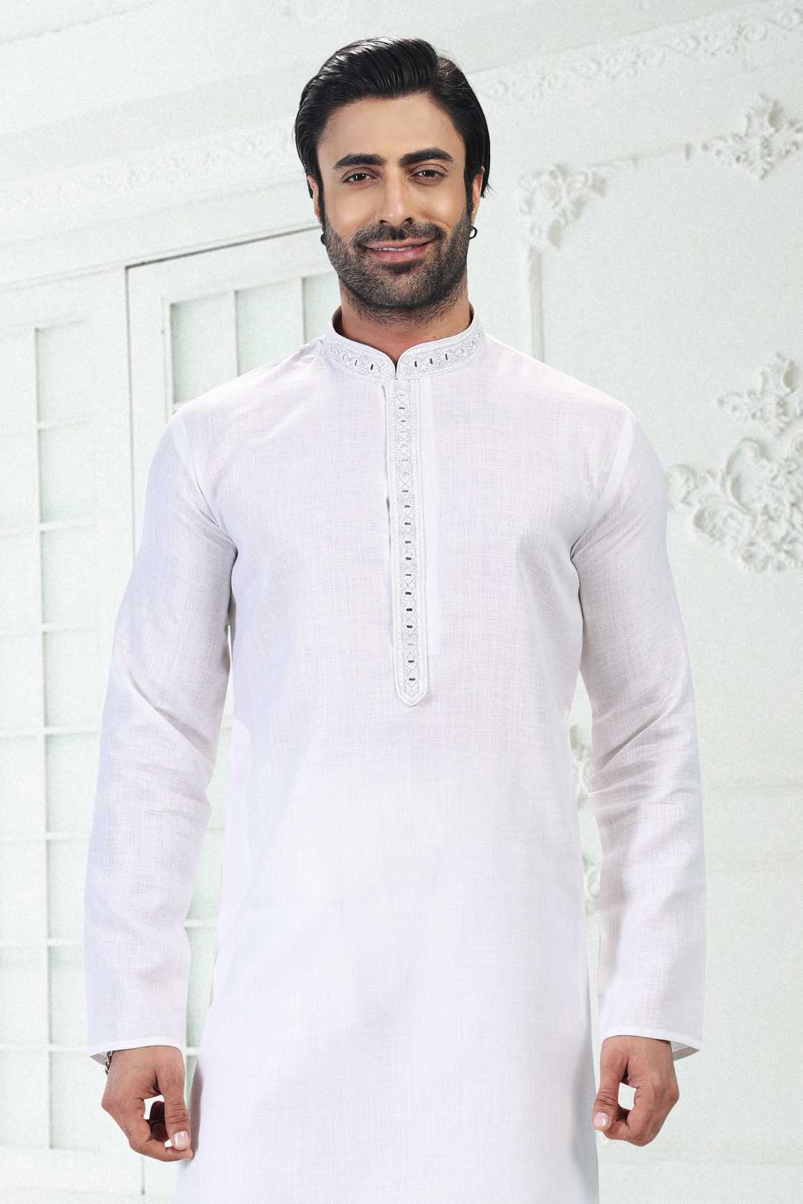Traditional Linen Cotton kurta Pyjama