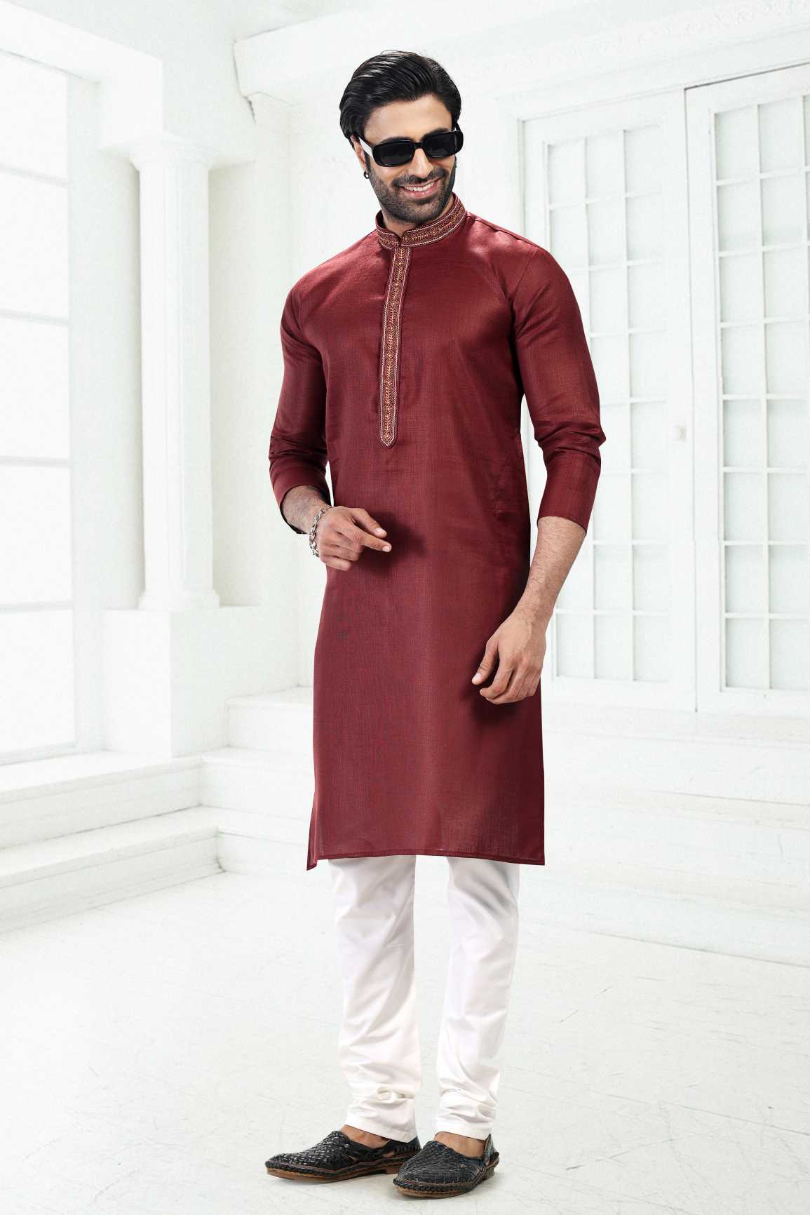 Traditional Linen Cotton kurta Pyjama