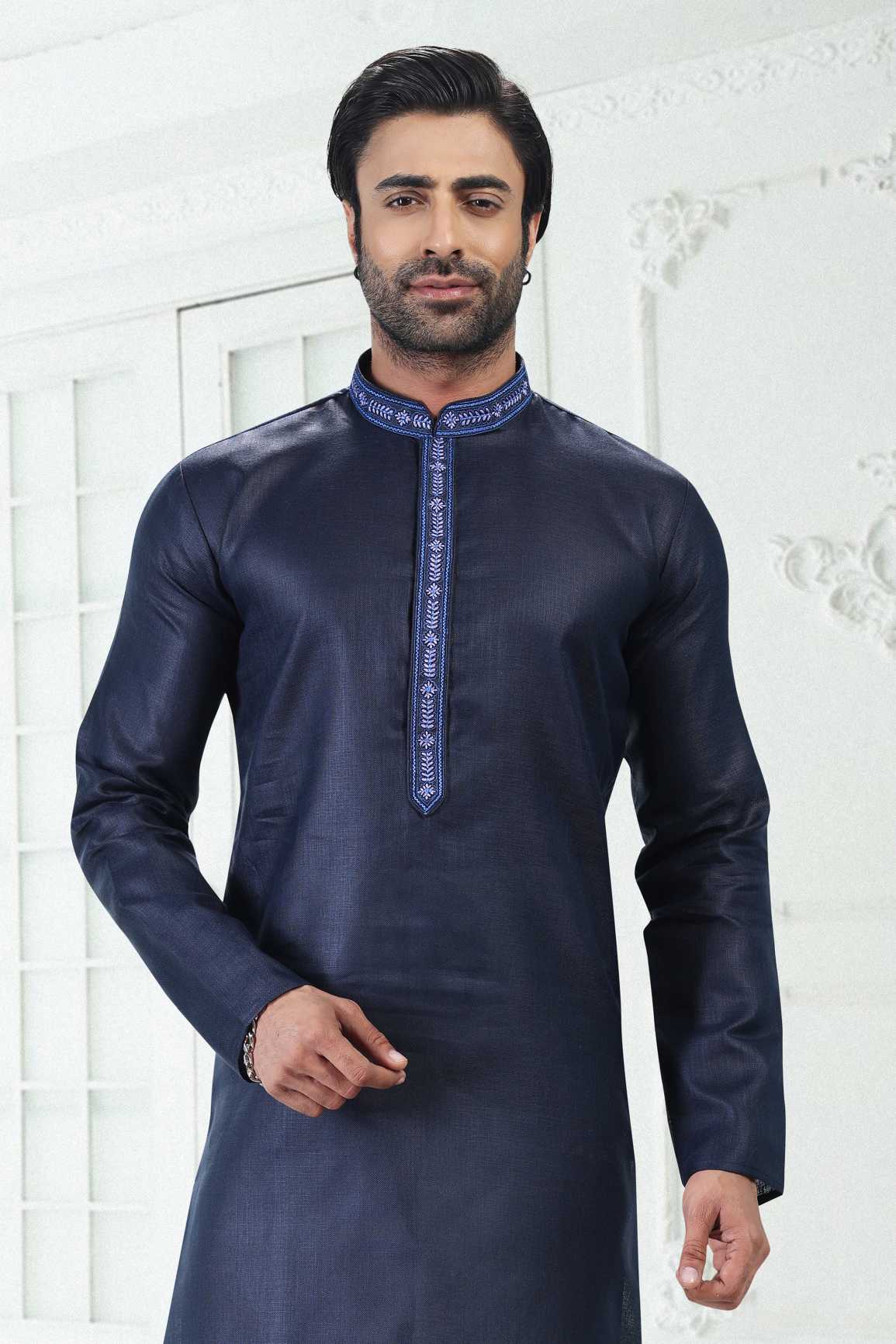 Traditional Linen Cotton kurta Pyjama
